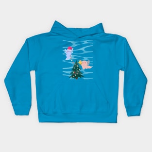 Axolotl Christmas Kids Hoodie